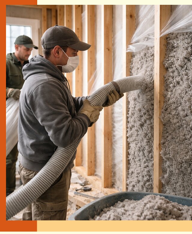 Утепление каркасного дома эковатой в Самаре — качественно и надолго