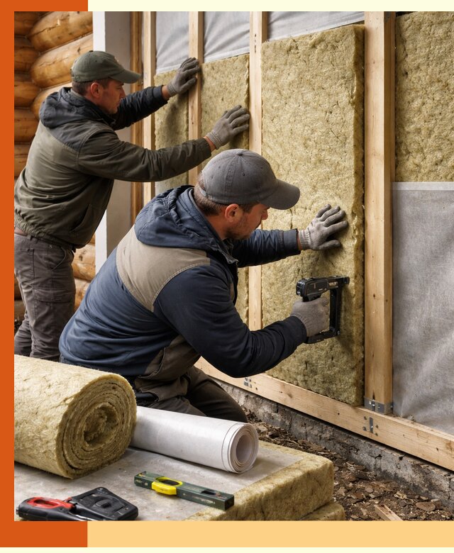 Утепление бревенчатого дома под ключ в Самаре