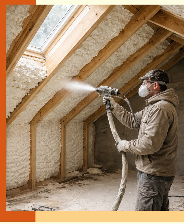 Утепление мансарды ППУ в Самаре быстро и надежно