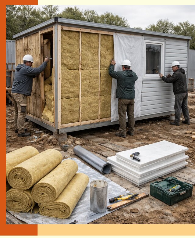 Утепление строительной бытовки под ключ в Самаре для любых условий