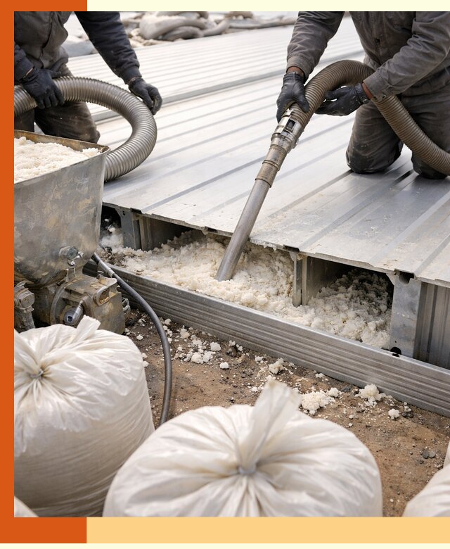 Заполнение пустот кровельных панелей пенными и мокрыми герметиками в Самаре