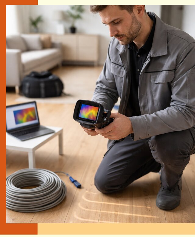 Тепловизионное обследование тёплого пола в Самаре для точной диагностики